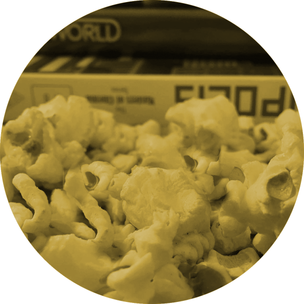 Popcorn and science fiction films on DVD